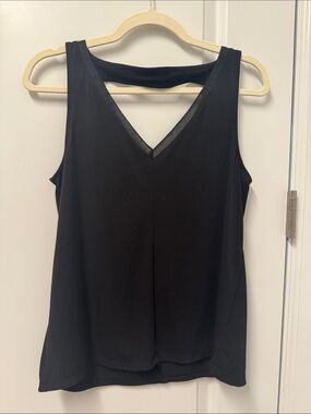 Banana Republic Black V-Neck Sleeveless Tank